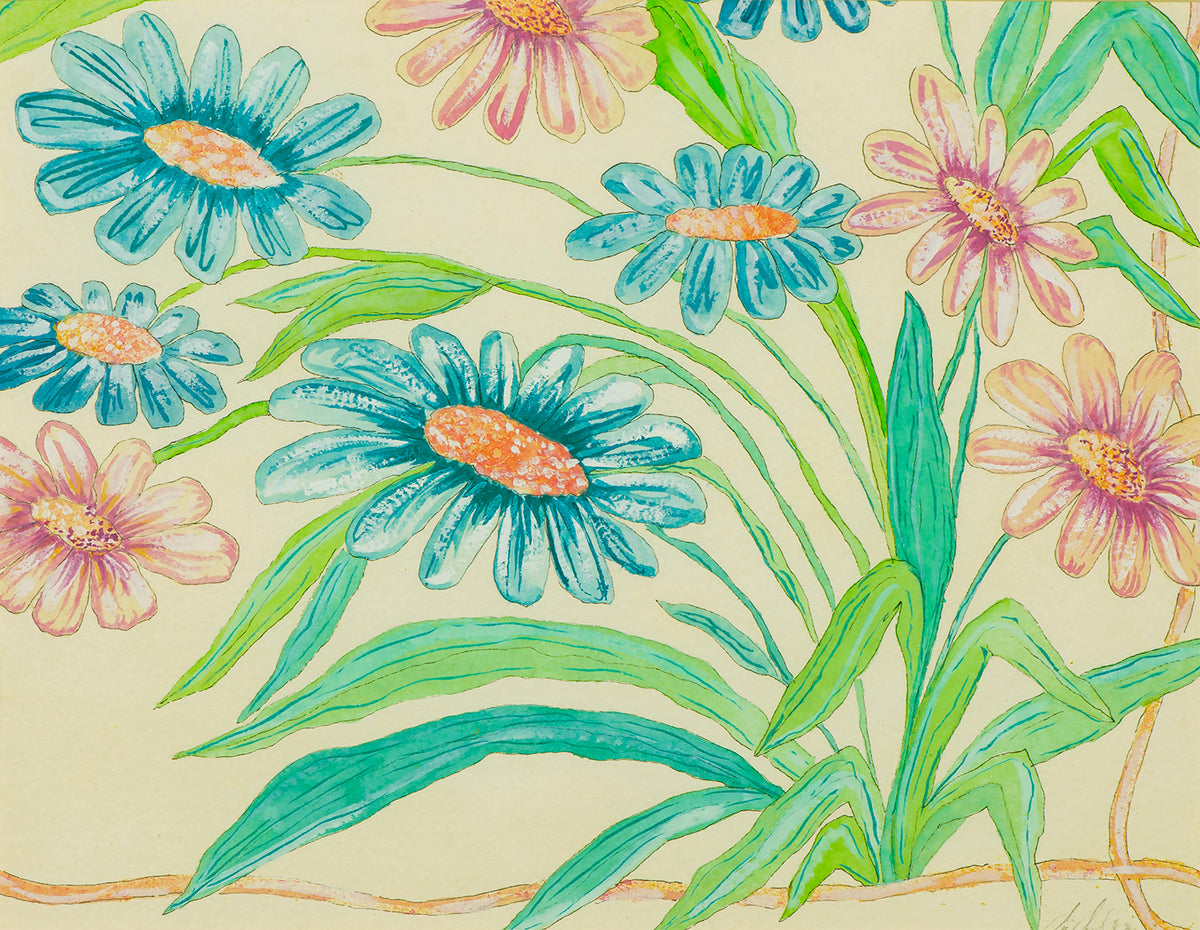 Blue Daisies Print