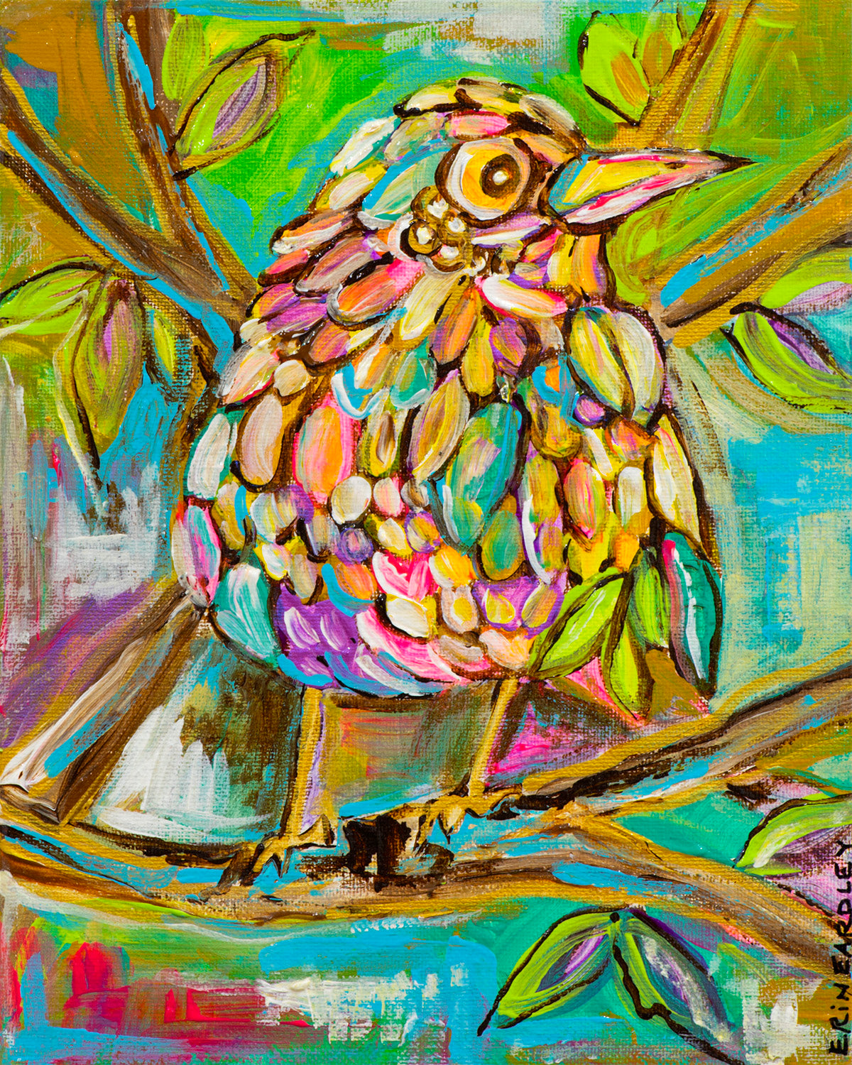 Colourful Plume Print