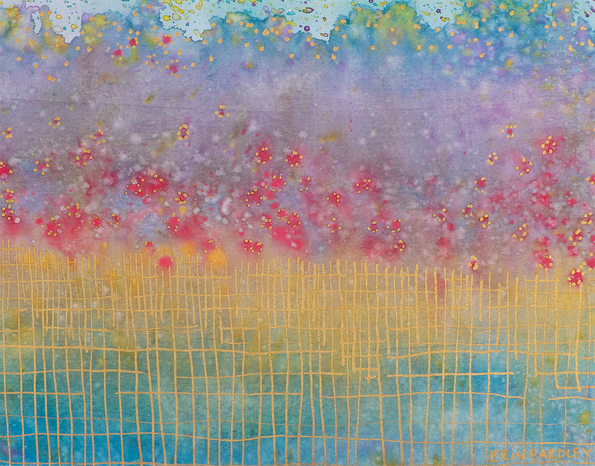 Gold Fence Print
