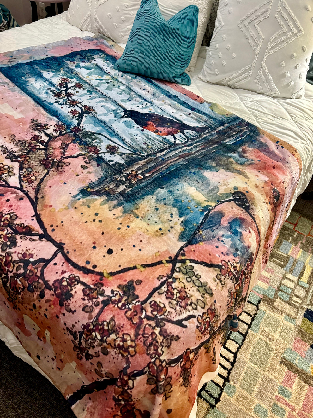 Bird on a Shelf Blanket