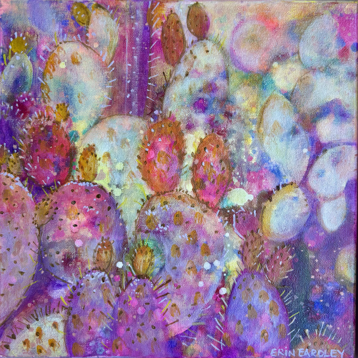 Purple Cacti Print