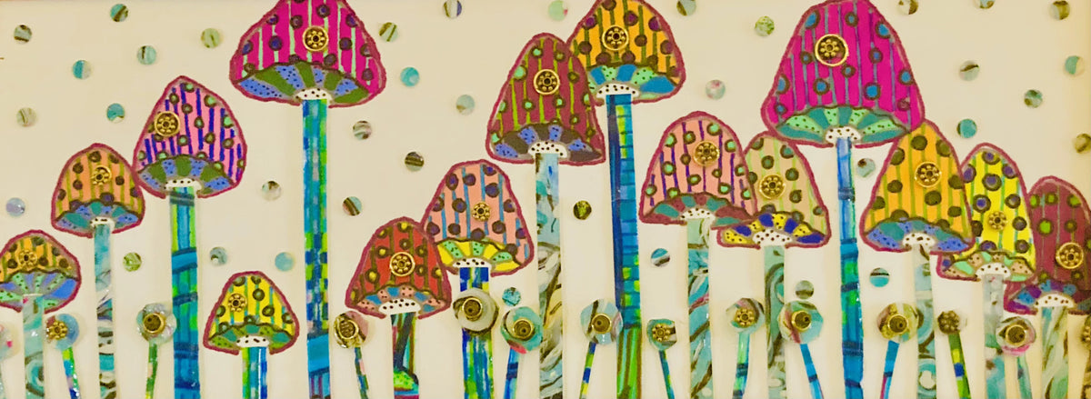 Mushrooms in Colour Print