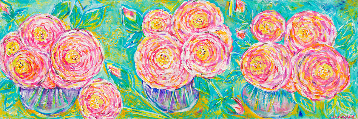 Pink Flowers 01 Print