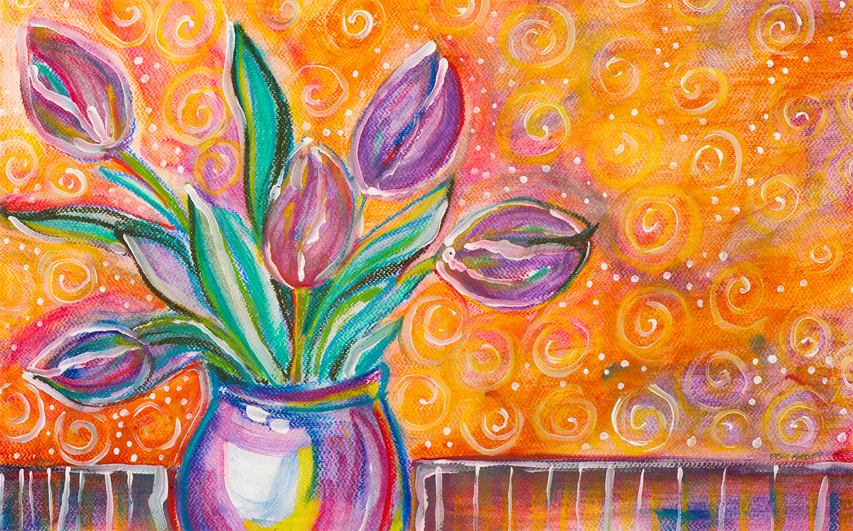 Vase of Tulips Print