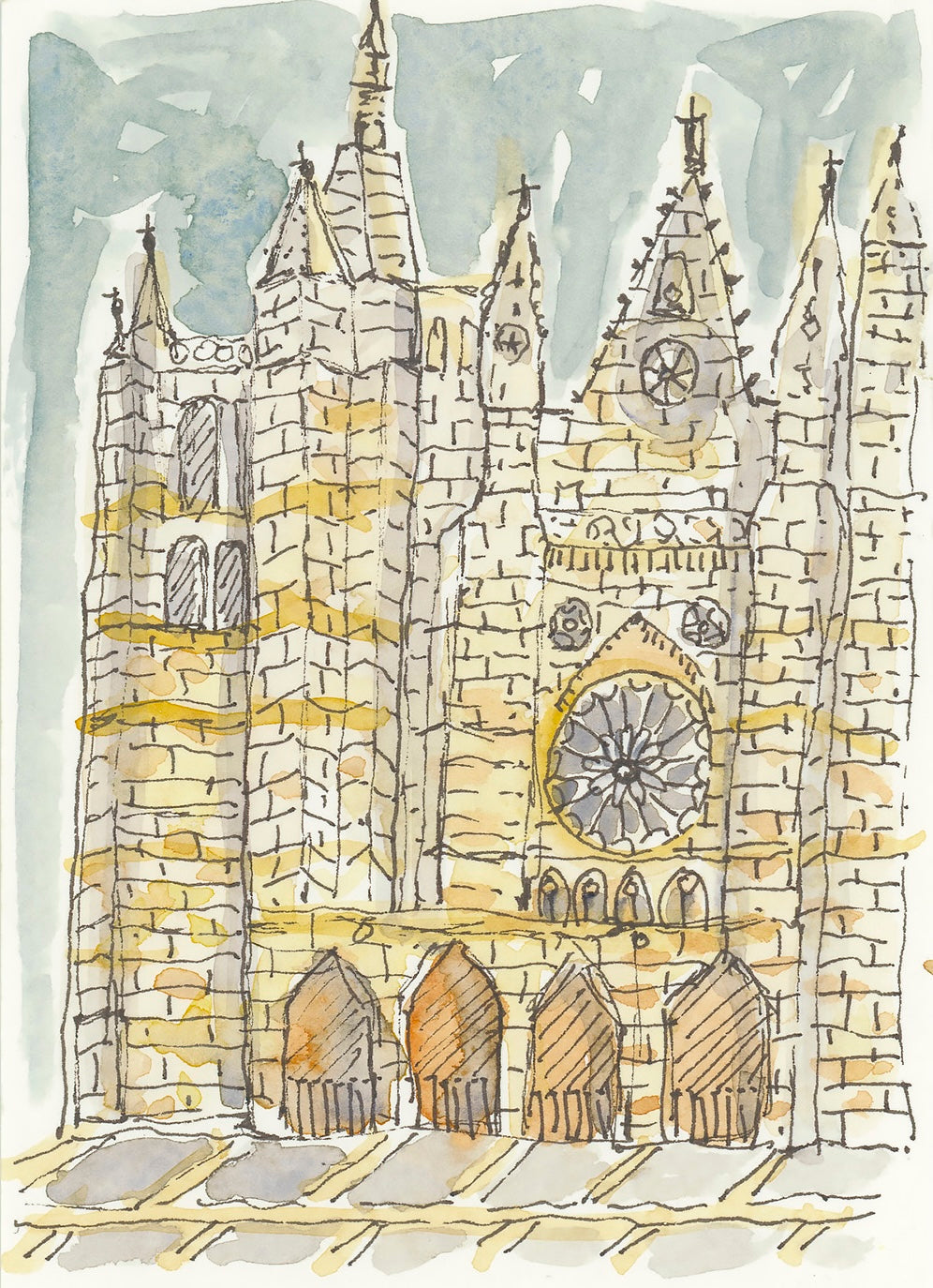 Cathedral de Santa Marie de Leon Print